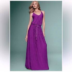 Victoria’s Secret Purple Halter Goddess Style Maxi Dress Small Fairycore